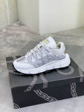 Versace Trigreca White & Silver Barocco Sneakers