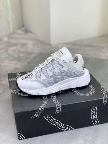 Versace Trigreca White & Silver Barocco Sneakers