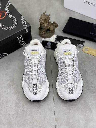 Versace Trigreca White & Silver Barocco Sneakers