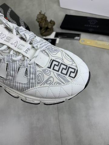 Versace Trigreca White & Silver Barocco Sneakers