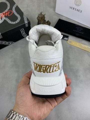 Versace Trigreca White & Silver Barocco Sneakers