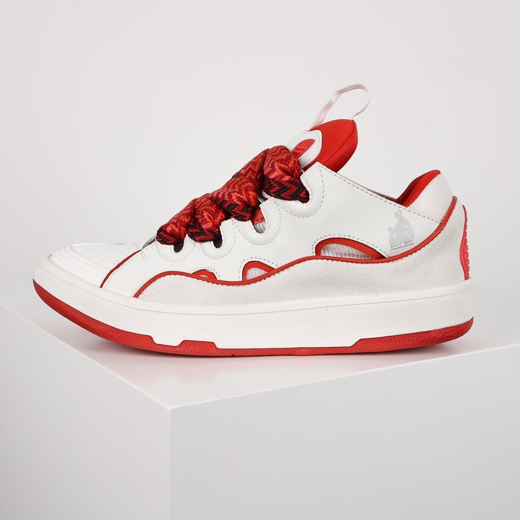 Lanvin Curb White Red