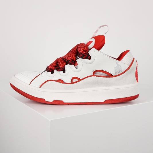 Lanvin Curb White Red