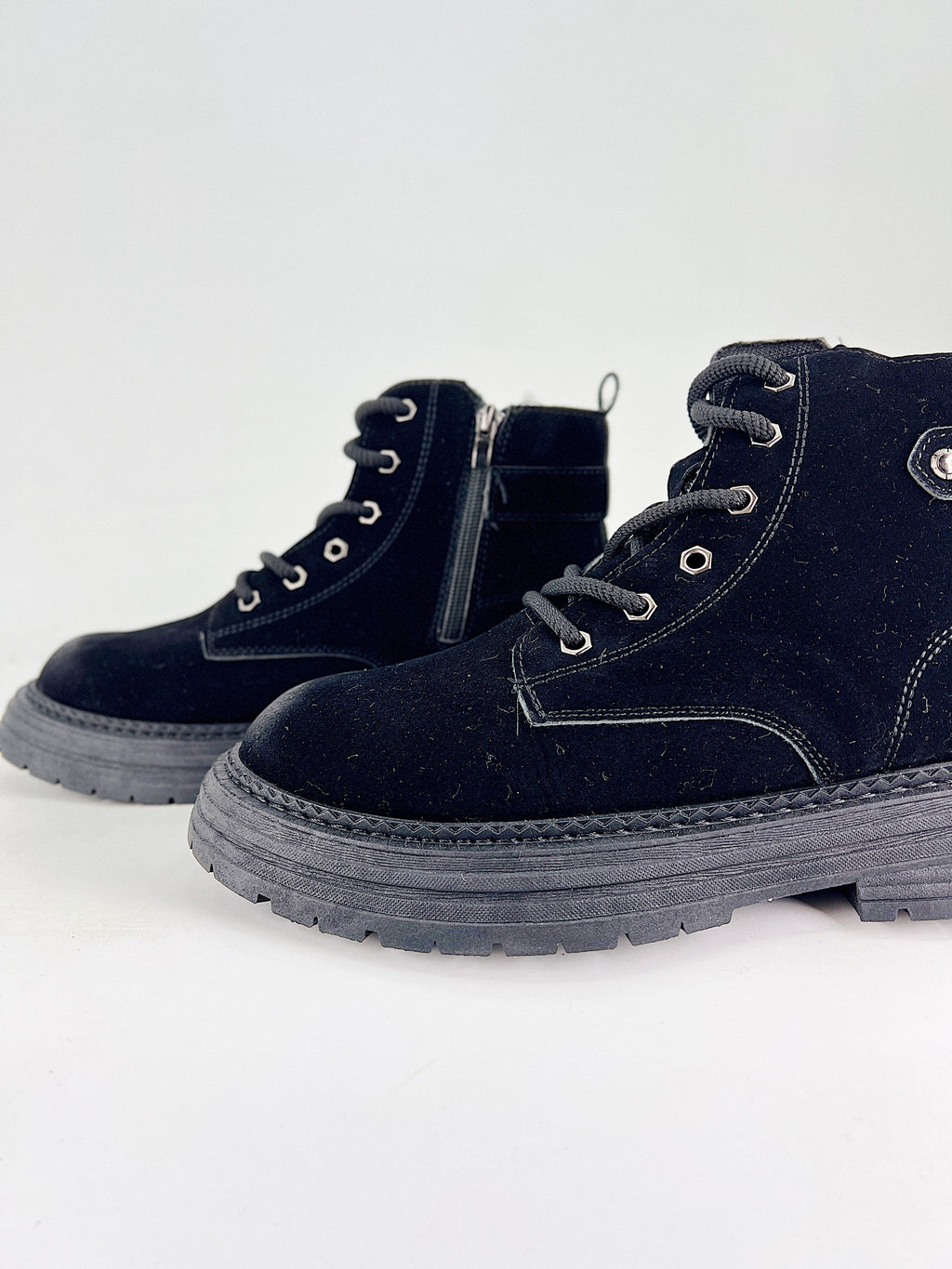 Timberland Black Suede Lug Boots