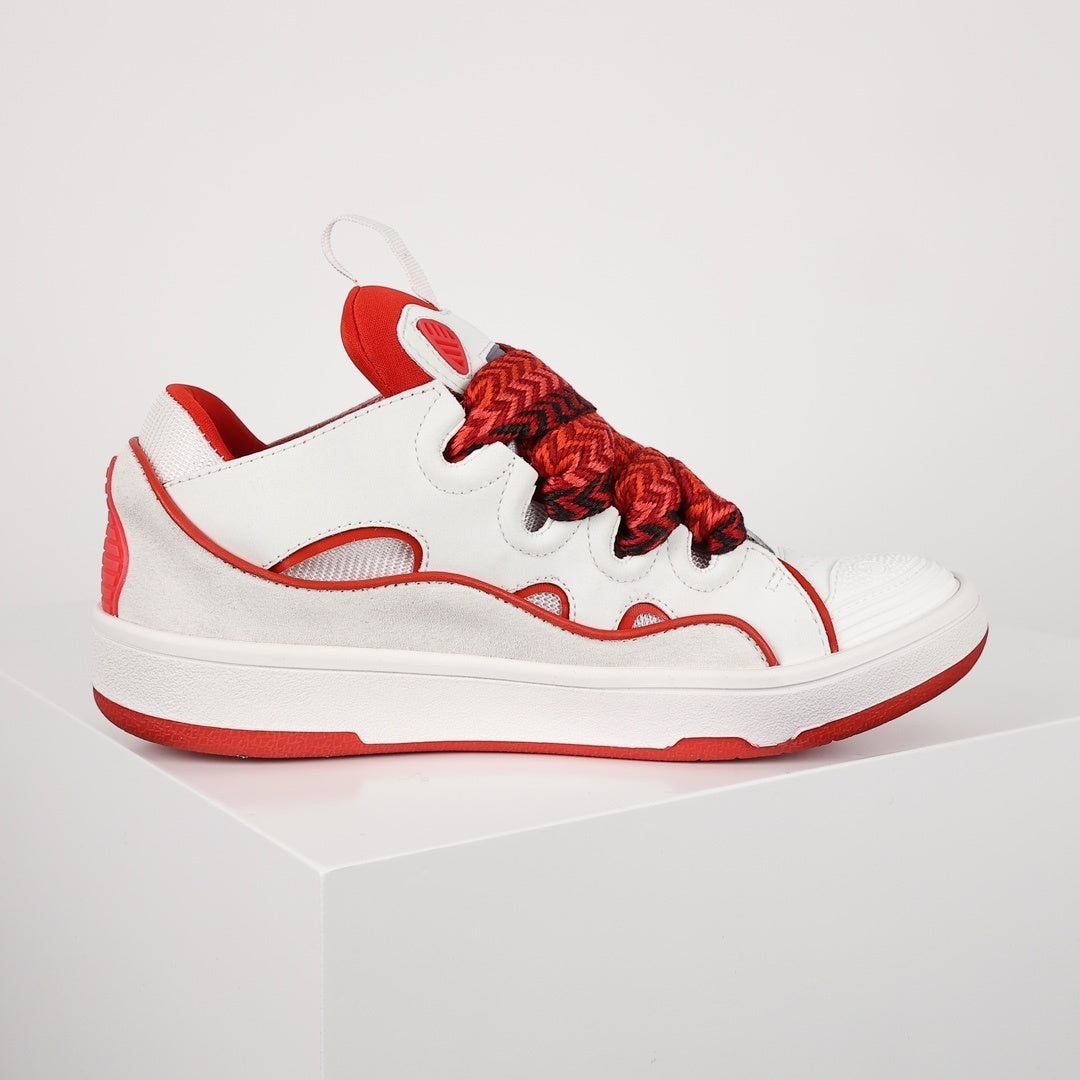 Lanvin Curb White Red