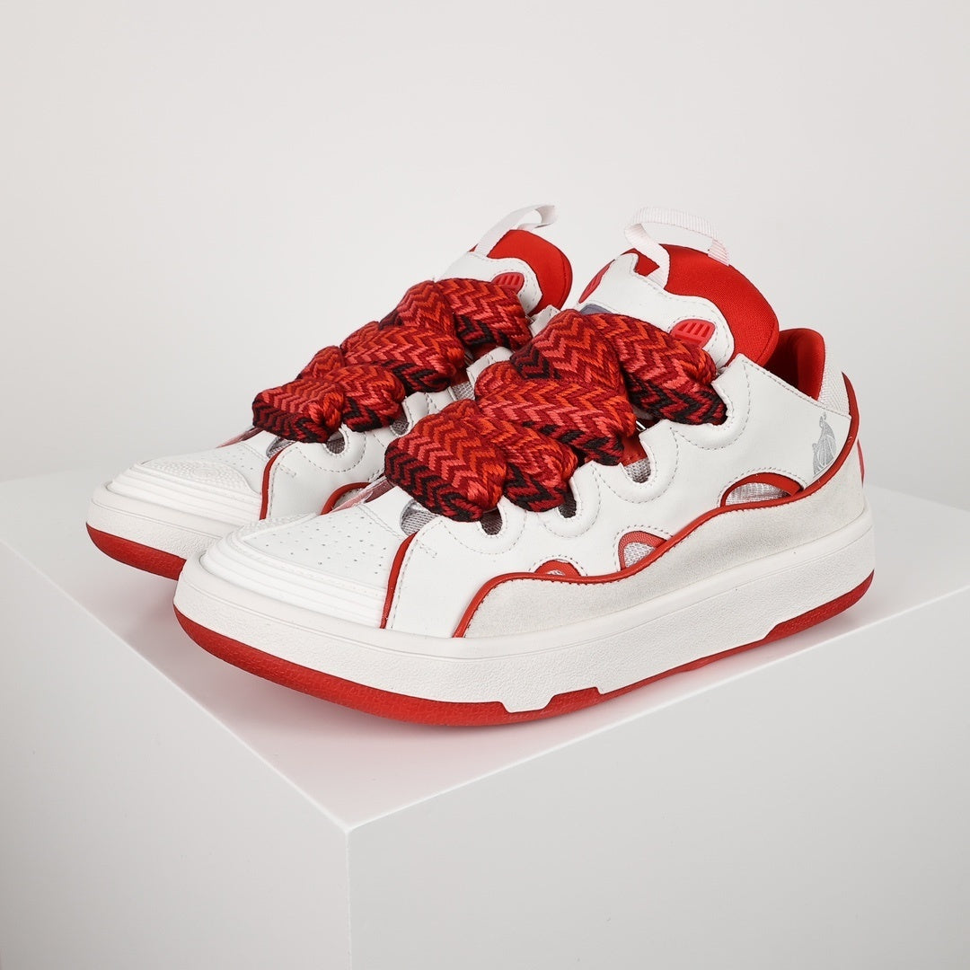 Lanvin Curb White Red