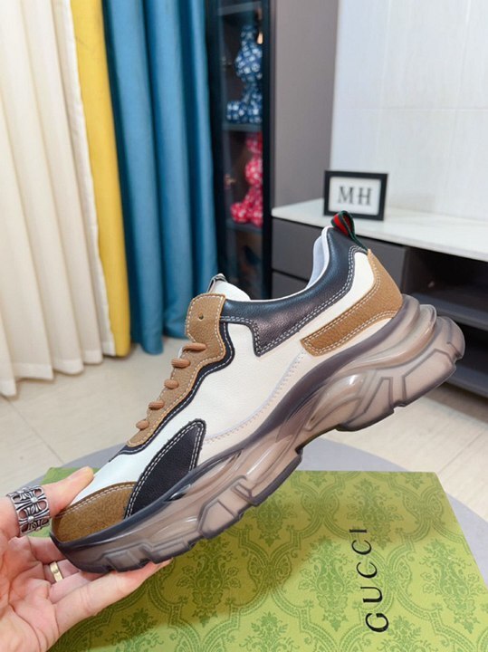 Gucci Rhyton Leather Sneakers