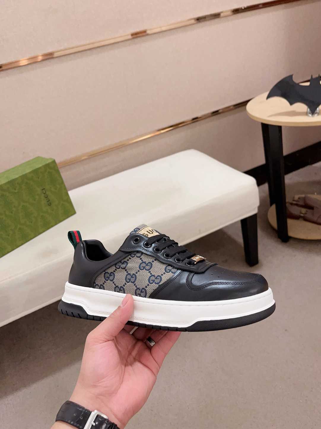 Gucci GG Embossed Black Sneakers