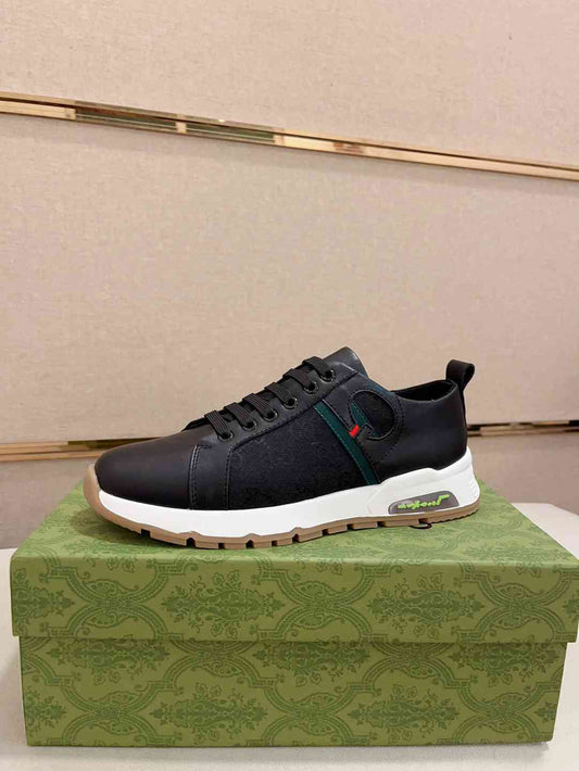 Gucci Web Leather Sneakers