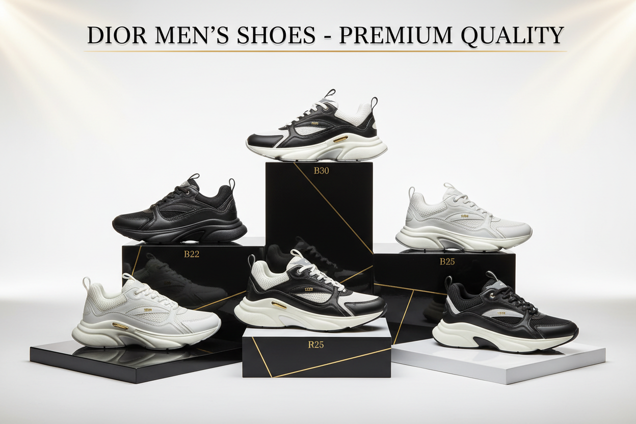 Creat best script for creat best banner dior shoes mans only heading best quality and premum qualityand 5 models shoes b22 b30 and b25 b35