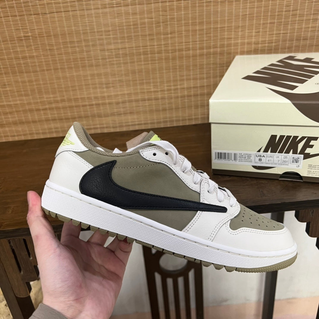 Air Jordan 1 Low Golf Travis Scott Olive
