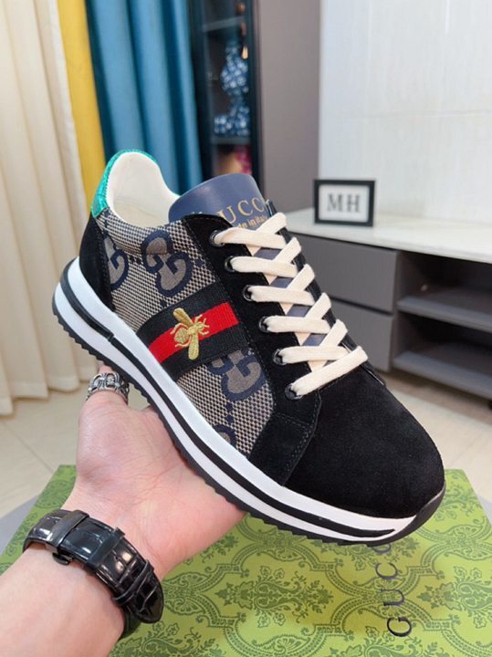 Gucci GG Canvas Suede Sneakers