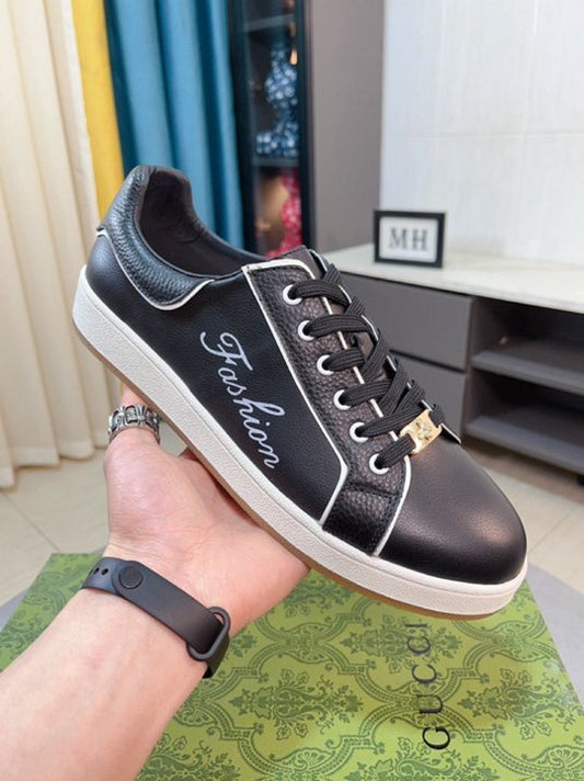 Gucci Black Leather Sneakers