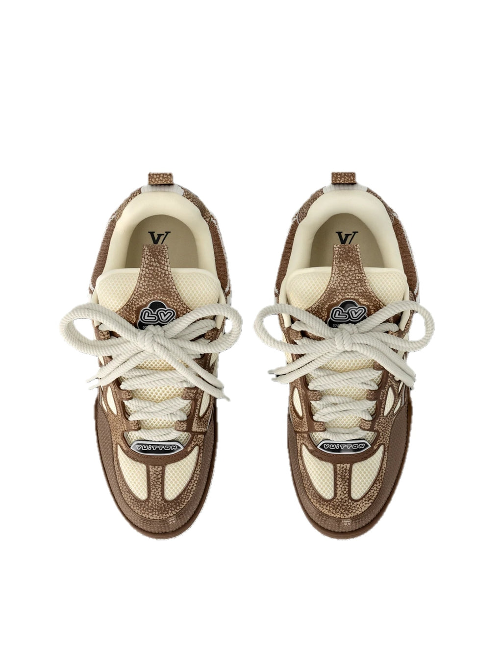 Louis Vuitton Sneaker LV Skate Marrone Bianco