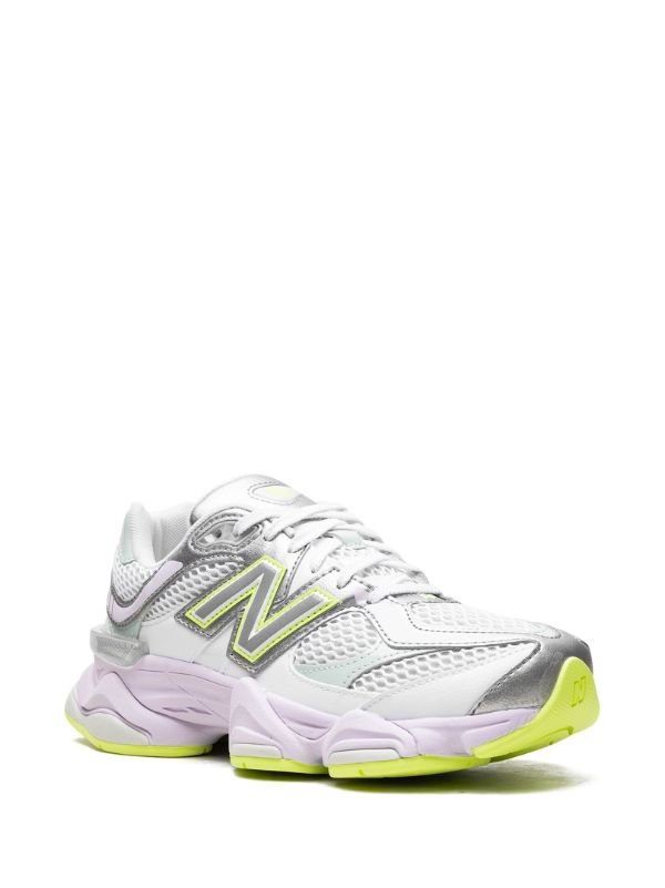 New Balance 9060 Bianco tonalità argento verde