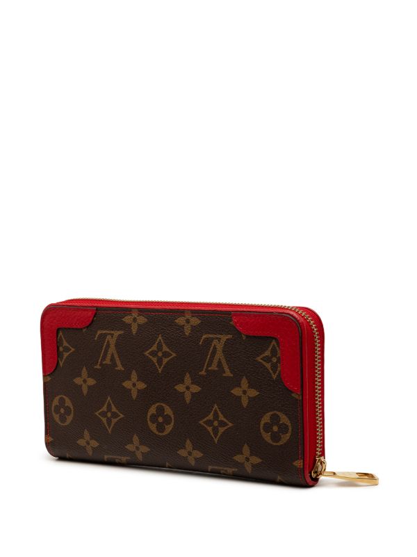 Louis Vuitton Monogram Retiro Zippy Wallet Cherry Cerise
