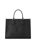 Borsa Louis Vuitton OnTheGo MM in Pelle Monogram Tutto Nero 5 colori