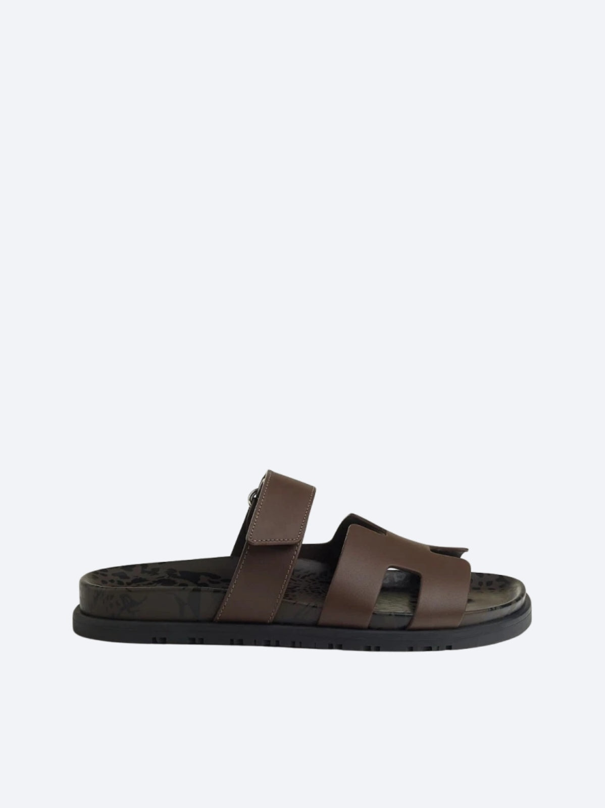 Hermes Pelle Chyper Ciabatte Marrone