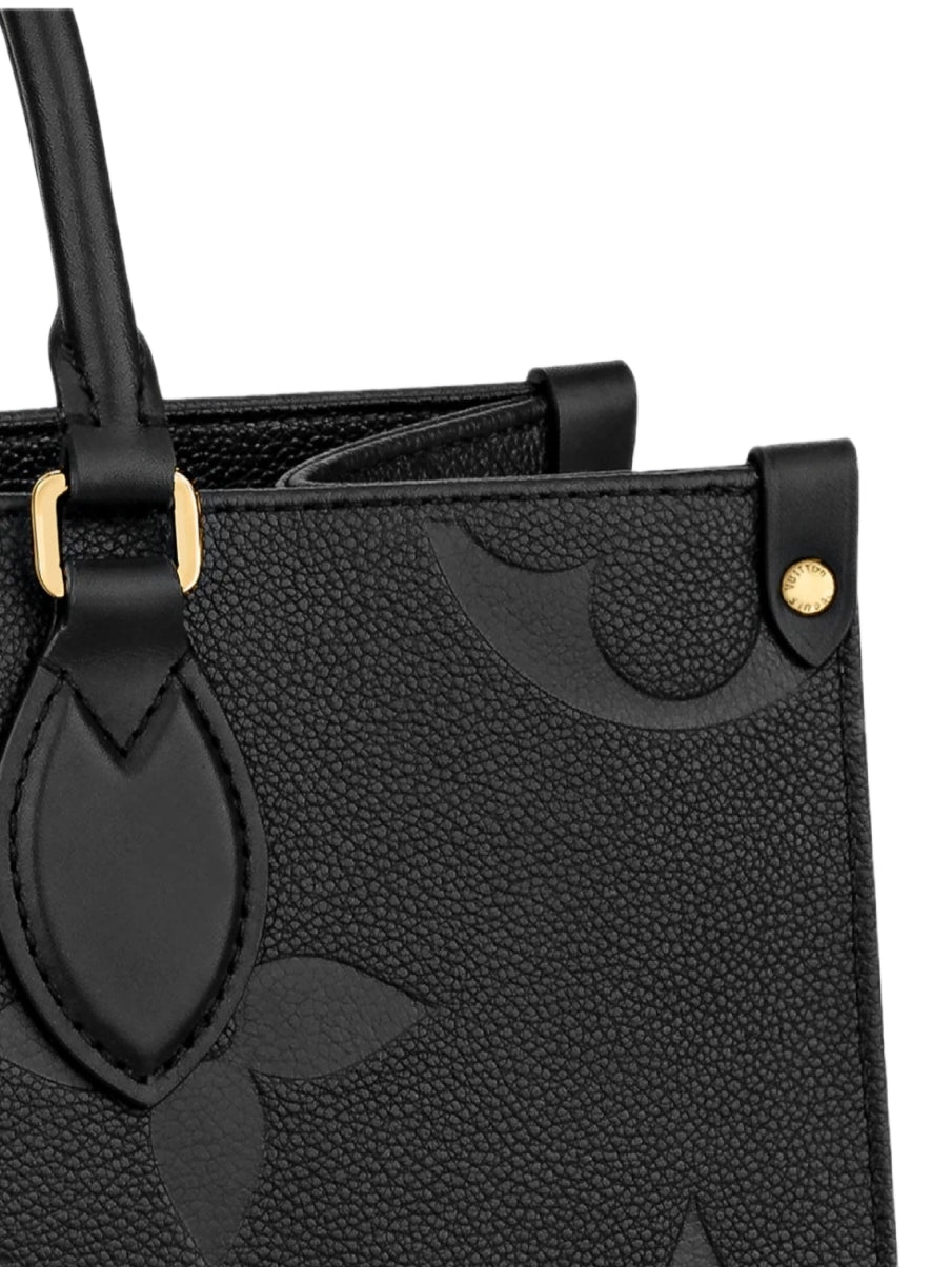 Borsa Louis Vuitton OnTheGo MM in Pelle Monogram Tutto Nero 5 colori