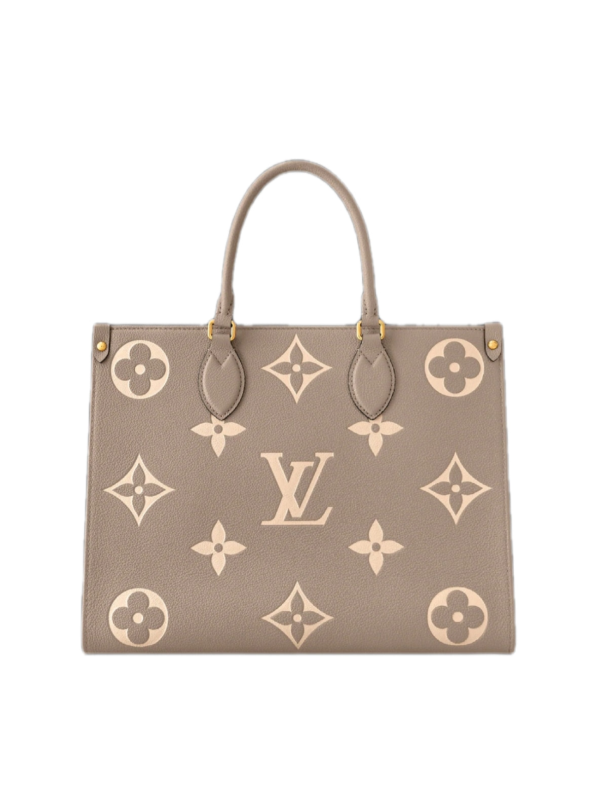 Borsa Louis Vuitton OnTheGo MM in Pelle Monogram Beige