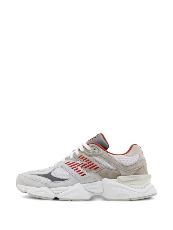 New Balance 9060 Grigio Chiaro Rosso