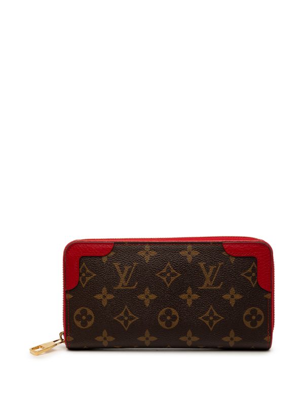 Louis Vuitton Monogram Retiro Zippy Wallet Cherry Cerise