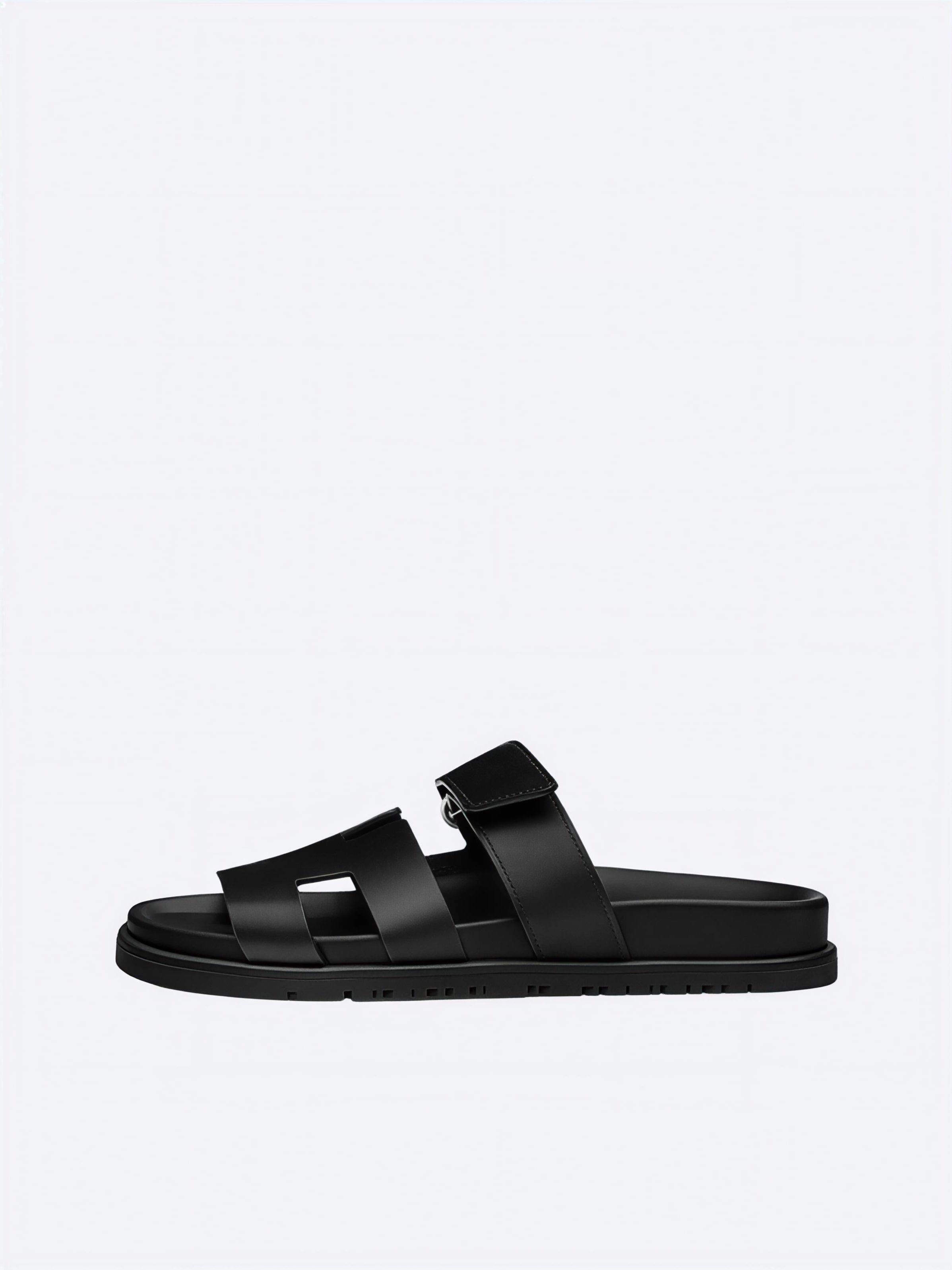 Hermes Pelle Chyper Ciabatte Marrone
