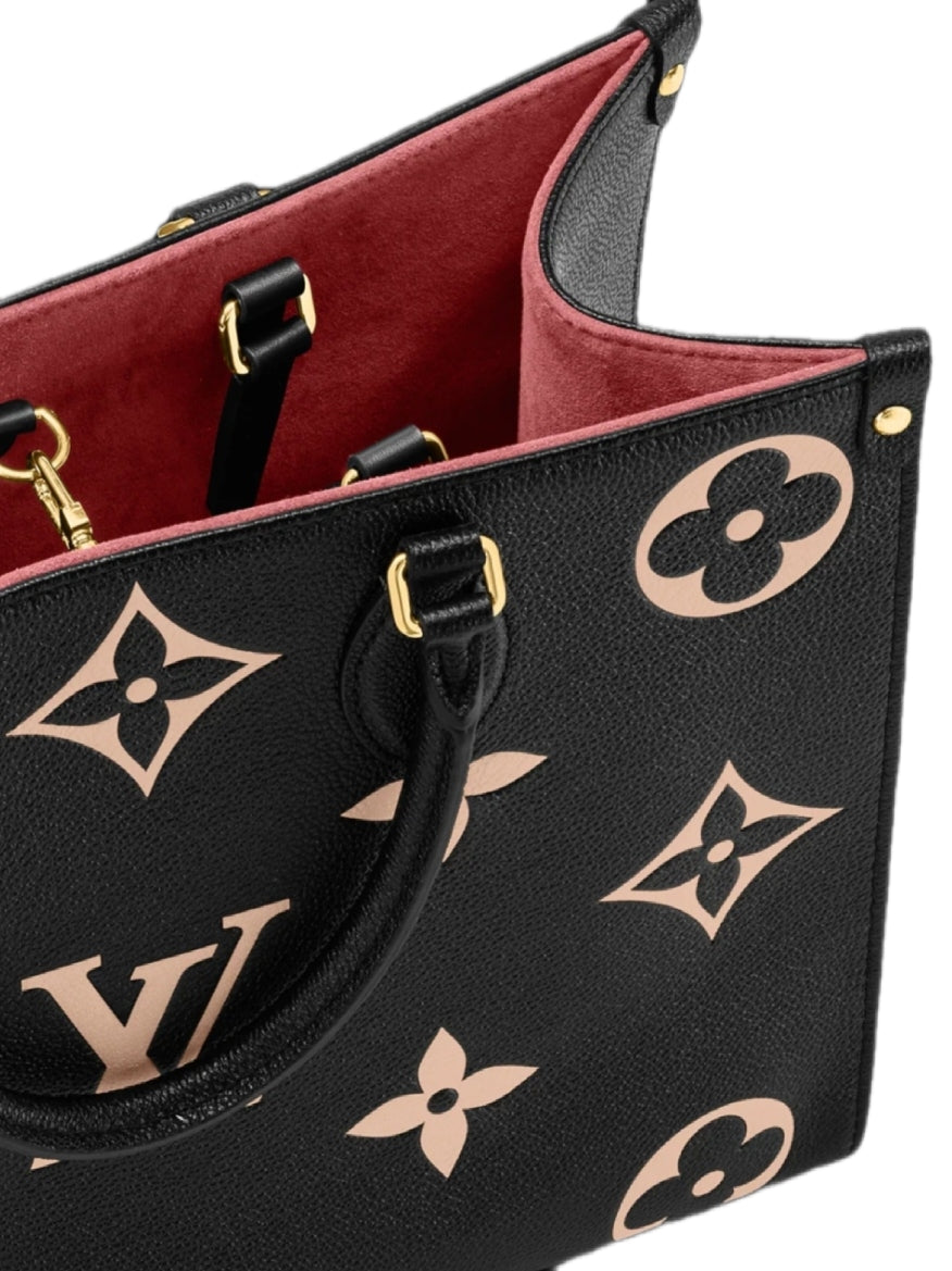 Borsa Louis Vuitton OnTheGo MM in Pelle Monogram Nero