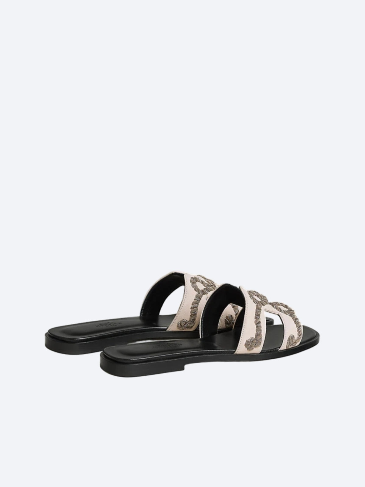 Hermès Oran Sandals Nero Beige