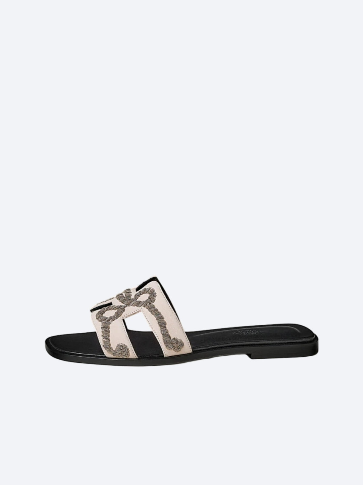 Hermès Oran Sandals Nero Beige