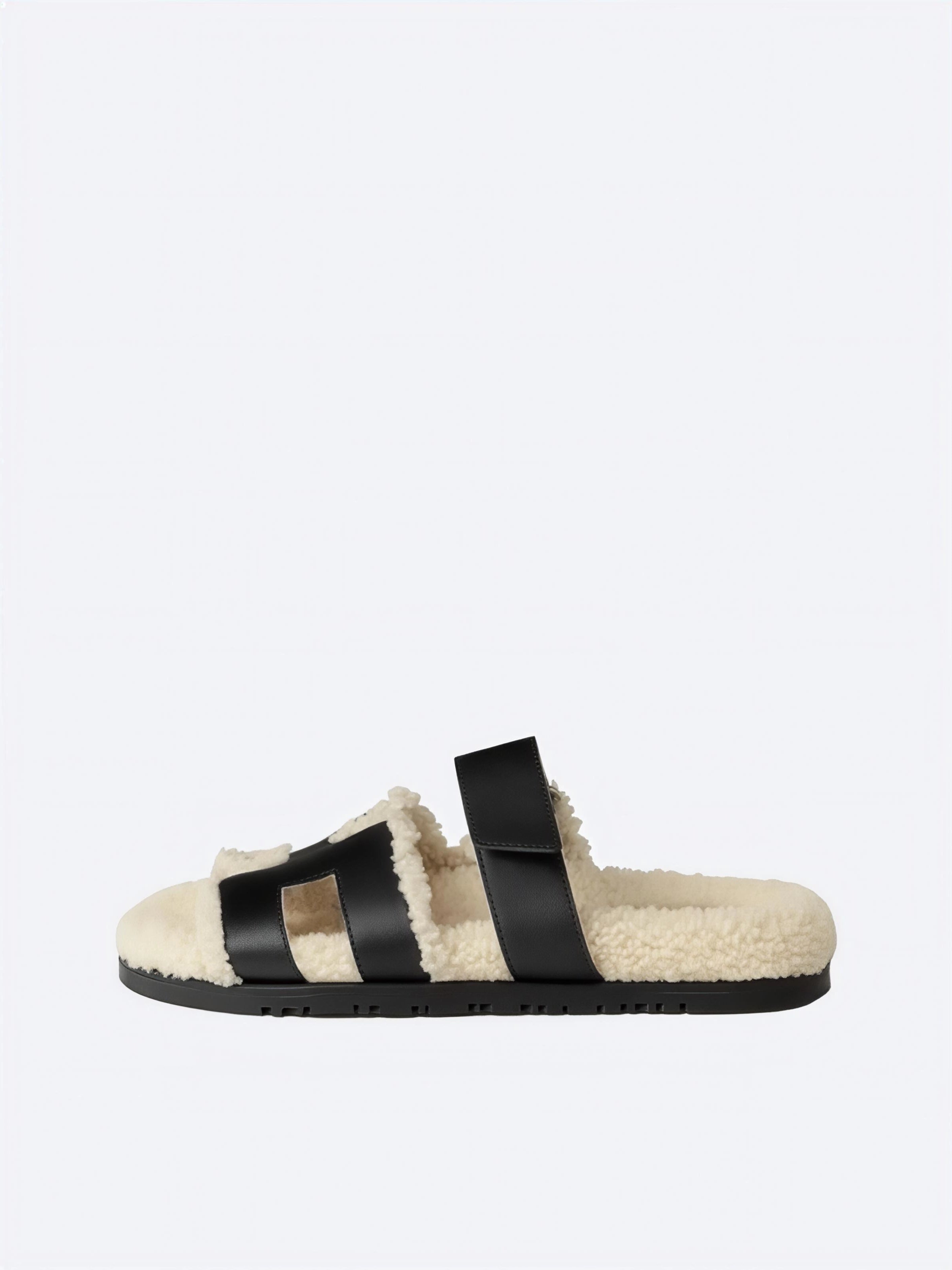 Hermes Pelle Chyper Ciabatte Marrone