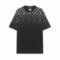 LV T-shirt Nera con Motivo Monogram Sfumato