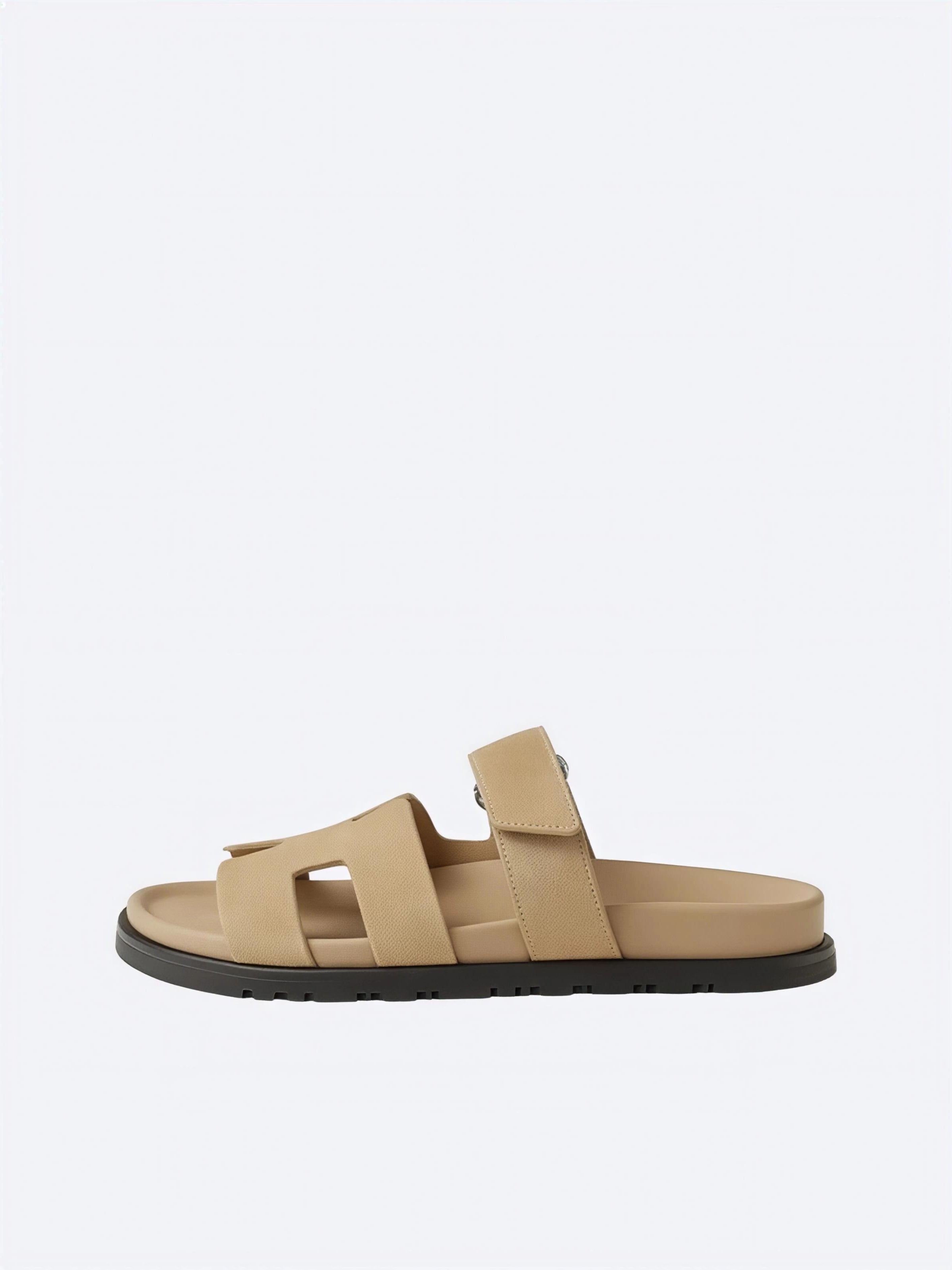 Hermes Pelle Chyper Ciabatte Marrone