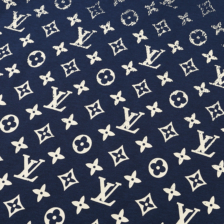 Lv T-shirt Louis Vuttion Monogram Blu Sfumata
