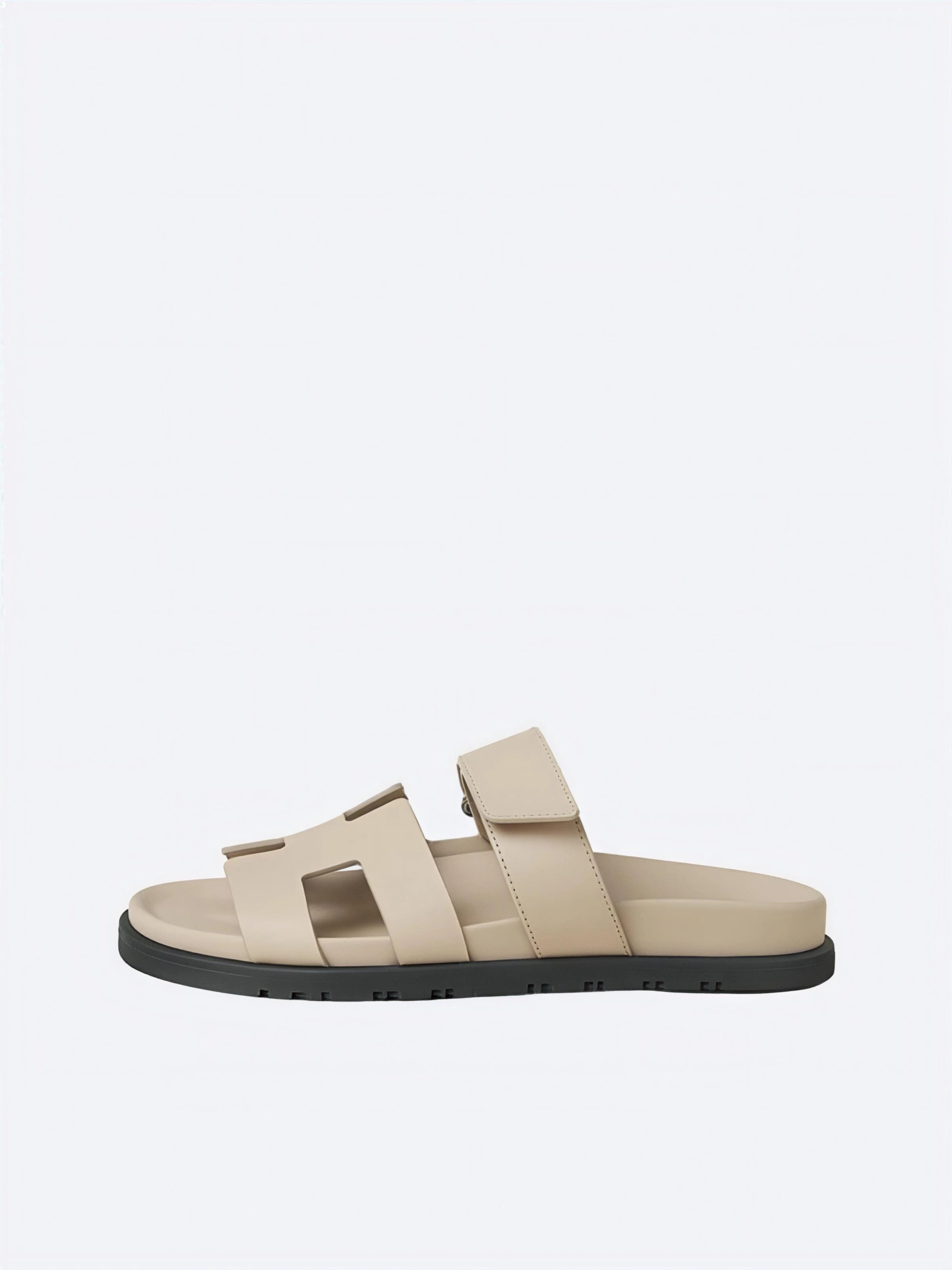 Hermes Pelle Chyper Ciabatte Marrone