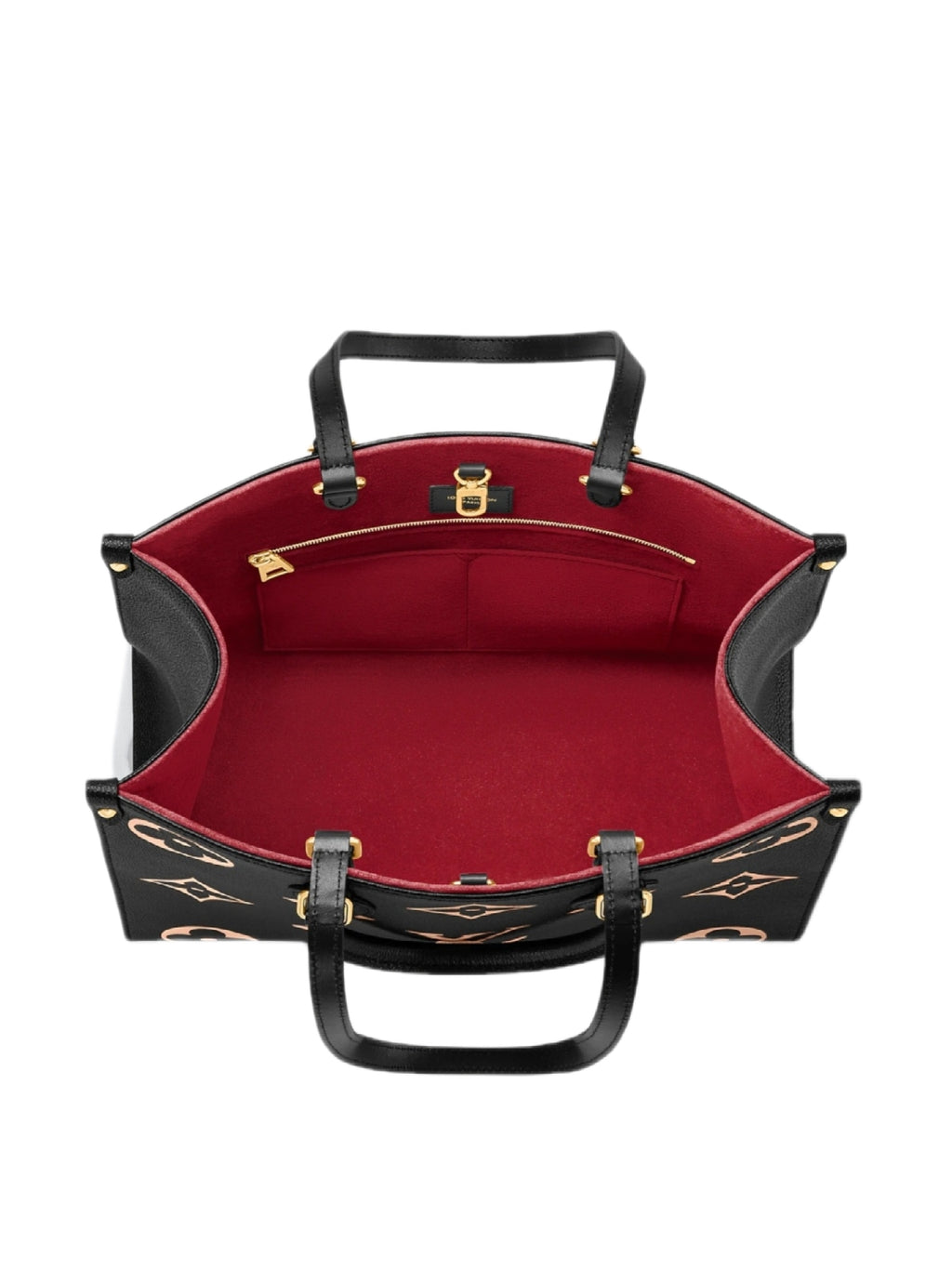 Borsa Louis Vuitton OnTheGo MM in Pelle Monogram Nero