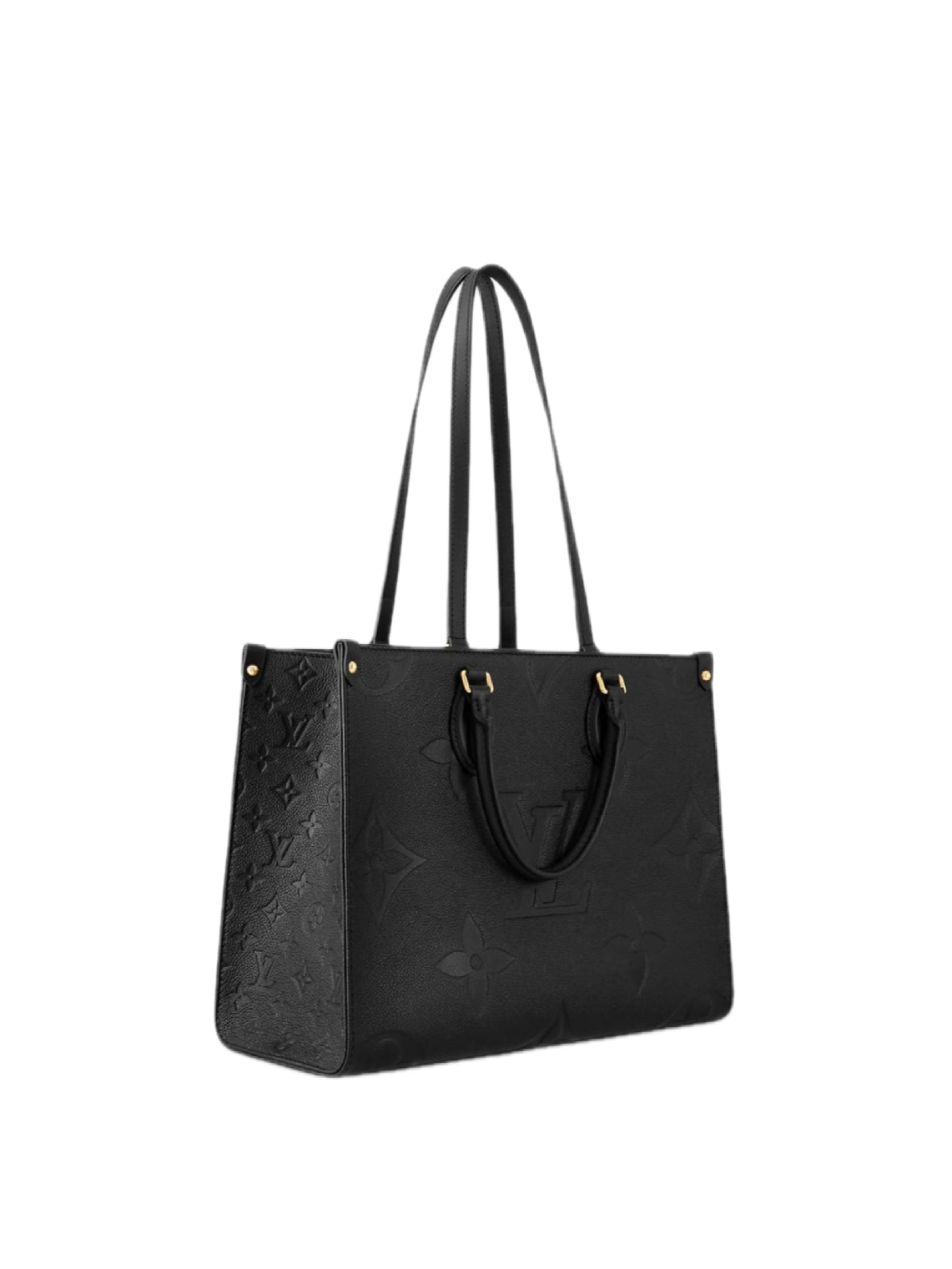 Borsa Louis Vuitton OnTheGo MM in Pelle Monogram Tutto Nero 5 colori